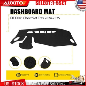 Dashmat for Chevy Trax 24 25 Dashboard Cover Pad Non-Slip Anti-Glare Black 1-5X