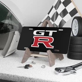 Nissan GT-R High Performance Logo Vanity Plate - Auto Racing Car Tag USA Nissan GT-R High Performance Logo Vanity Plate - Auto Racing Car Tag USA