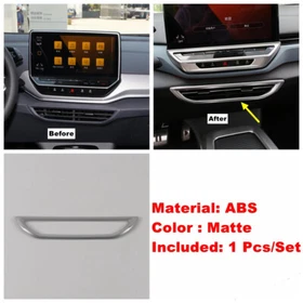 Matte Accessories Air Outlet / Cup Holder Cover Trim For VW ID.4 ID4 2021 - 2024 Matte Accessories Air Outlet / Cup Holder Cover Trim For VW ID.4 ID4 2021 - 2024