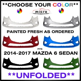 NEW FRONT BUMPER FOR 2014-2017 MAZDA 6 PAINTED *CHOOSE YOUR COLOR* MA1000238 NEW FRONT BUMPER FOR 2014-2017 MAZDA 6 PAINTED *CHOOSE YOUR COLOR* MA1000238
