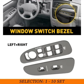 2-20X Inside Door Switch Panel Front Gray Fit 2002-2010 Dodge Ram 1500 2500 3500 2-20X Inside Door Switch Panel Front Gray Fit 2002-2010 Dodge Ram 1500 2500 3500