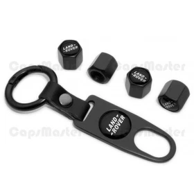 Car Wheel Tire Valve Dust Stem Air Cap Cover + Keychain Ring Fit Land Rover Gift