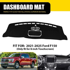 For Ford F150 2021-2025 Inside Mat Anti-Slip Dashboard Cover Pad Dashmat Black For Ford F150 2021-2025 Inside Mat Anti-Slip Dashboard Cover Pad Dashmat Black