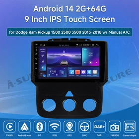 Android 14 Stereo Radio For 2013-2018 Dodge Ram 1500 2500 3500 Carplay GPS Navi
