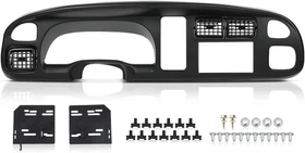 Dash Bezel Cover Compatible with Jeep Wrangler TJ 1997-2002 Double Din Dashboard