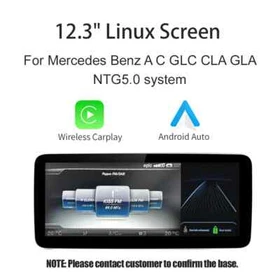 Wireless Carplay/Android Auto 12.3'' Touch screen for Mercedes Benz GLA CLA GLC Wireless Carplay/Android Auto 12.3'' Touch screen for Mercedes Benz GLA CLA GLC