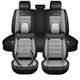 For Toyota RAV4 Front + Rear Car Seat Covers 5-Seats Protector Leather Full Set For Toyota RAV4 Front + Rear Car Seat Covers 5-Seats Protector Leather Full Set