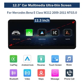 Ultra Thin 12.3''Wireless Carplay Touchscreen For Mercedes E Class W212 Navi GPS