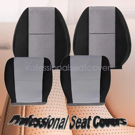 For 2007-2014 Chevy Silverado GMC Sierra Front Cloth Seat Cover Gray/Black For 2007-2014 Chevy Silverado GMC Sierra Front Cloth Seat Cover Gray/Black