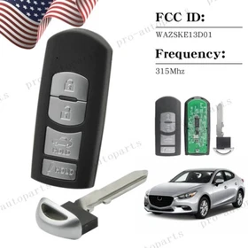 For 2014 2015 2016 2017 2018 Mazda 3 6 Remote Smart Car Key Fob WAZSKE13D01 / 02