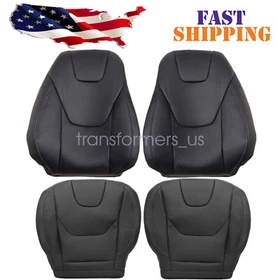 Fits Ford Fusion Titanium 2013-2017 Leather Front Bottom Back Seat Cover Black