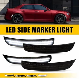 For 2015-2021 Chrysler 300 Smoked Amber Red LED Side Marker Light Front Rear For 2015-2021 Chrysler 300 Smoked Amber Red LED Side Marker Light Front Rear