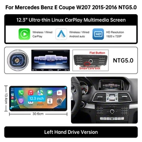 Ultra-Thin 12.3''Wireless Carplay Touchscreen For Mercedes E Coupe C207 2009-16 Ultra-Thin 12.3''Wireless Carplay Touchscreen For Mercedes E Coupe C207 2009-16