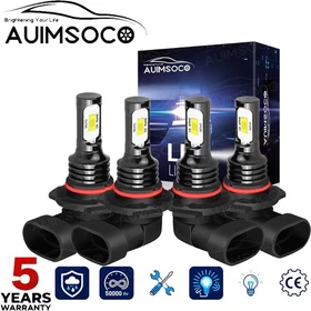 9005 9006 LED Headlamps Bulbs Kit 6500K Hi/Lo Light For Toyota Sienna 2004-2010