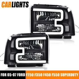 2PCS LED DRL Headlights Fit For 05-07 Ford F250 F350 F450 F550 Super Duty 2PCS LED DRL Headlights Fit For 05-07 Ford F250 F350 F450 F550 Super Duty
