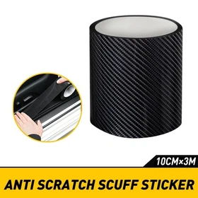 Car Door Carbon Fiber Sticker Body Anti Scratch Protector Sill Scuff Cover Strip