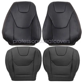 Fits Ford Fusion Titanium 2013-2017 Leather Front Bottom&Back Seat Cover Black