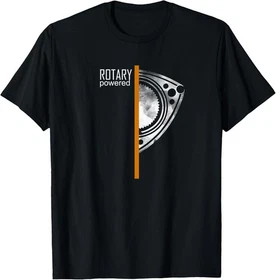 Mazda RX-7 RX-8 Orange Stripe Rotary Performance Car Enthusiast Tee