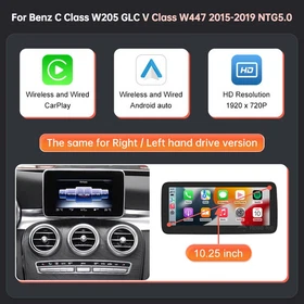 New Linux Multimedia Screen Wireless CarPlay Android Auto for Mercedes-Benz W205