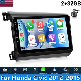For 2012-2015 Honda Civic Car Stereo Radio Android 13 GPS FM 2+32G/ 2+64G/4+64G