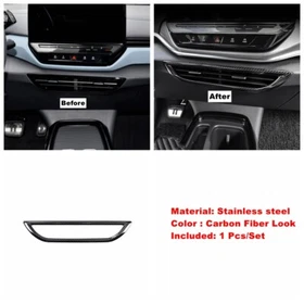 Carbon Look Head Lights Cover For VW Volkswagen ID.4 ID4 2021 - 2025 Accessories