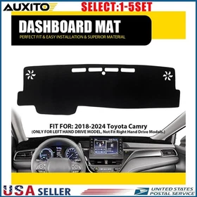 Black Dashboard Mat Pad Cover For Toyota Camry 2018-2024 Anti-slip Interior 1-5X