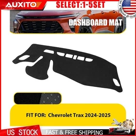 Black Dash Cover Pad Mat For Chevrolet Trax 2024 2025 Dashboard Anti-Glare 1-5X