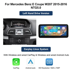 Ultra-Thin 12.3''Wireless Carplay Touchscreen For Mercedes E Coupe C207 2009-16