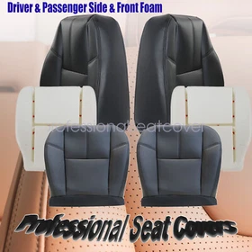 For 2007-2014 Chevy Silverado 1500 2500 3500 HD Front Leather Seat Cover Black For 2007-2014 Chevy Silverado 1500 2500 3500 HD Front Leather Seat Cover Black
