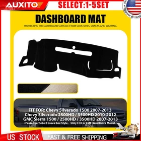 Dash Cover Pad for 07-13 GMC Sierra 1500 2500HD 3500HD Dashboard Mat Black 1-5X