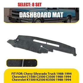 For 88-94 Chevy Silverado Truck K1500 K2500 K3500 Dashboard Cover Dash Mat 1-10x For 88-94 Chevy Silverado Truck K1500 K2500 K3500 Dashboard Cover Dash Mat 1-10x