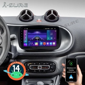 9'' 12.3'' Android 15 Radio Stereo GPS For Mercedes-Benz Smart Fortwo 2014-2022