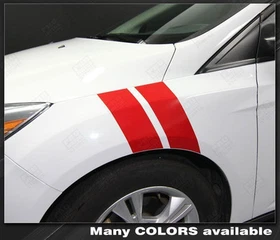 Ford Focus 2011-2018 Fender Hash Side Stripes Decals (Choose Color)