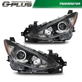 Fit For 2014-16 Mazda 3 Driver & Passenger Side Pair Headlight Assembly Fit For 2014-16 Mazda 3 Driver & Passenger Side Pair Headlight Assembly