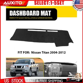 Black Mat Dash Cover for 04 - 12 Nissan Titan Dashmat Dashboard Carpet Pad 1-5X