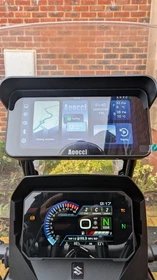 High level GPS Mount for Suzuki V Strom 800 DE RE and any bike with 13mm bar High level GPS Mount for Suzuki V Strom 800 DE RE and any bike with 13mm bar