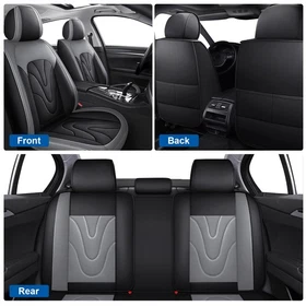 For Toyota RAV4 Camry Corolla Car Seat Cover 5 Seat Waterproof PU Leather Set