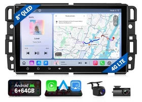 Android 13 6+64 Car Stereo Radio GPS Navi CarPlay For Chevy Silverado GMC Sierra