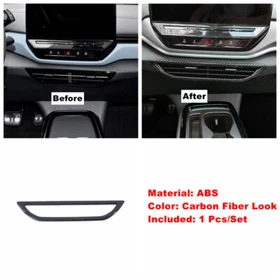 Carbon Fiber Interior Accessories Cup Holder Cover For VW ID.4 ID4 ID6 2021-2025