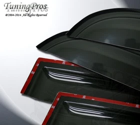 4pcs Out-Channel 2mm Sun Rain Guard Deflector Visor 4pcs Out-Channel 2mm Sun Rain Guard Deflector Visor