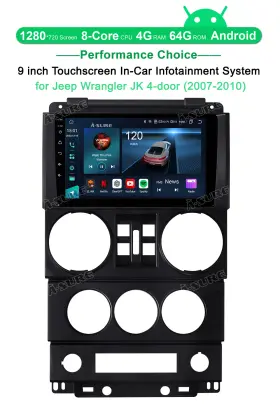 JWL4-9 A-SURE Android Wireless Carplay Stereo Radio Jeep #2