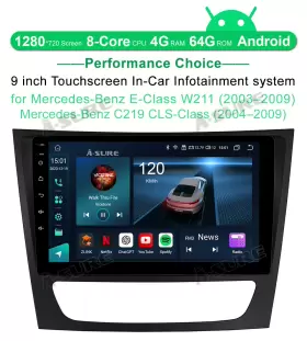 Z84X3-BEC-9 A-SURE Benz Android Carplay Stereo Radio W211 #2