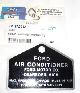 19A688 ACP Air Conduiting Ford