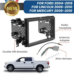 TA0178 FORD Radio Stereo Double Din Dash Harness Kit F150