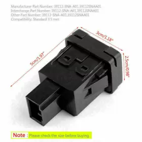C113-138-BLACK ARTUDATECH Audio Video Jack Honda Civic #2