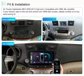K42XI-HLD8-9 ASURE Wireless Carplay Car Stereo Navi Toyota #3
