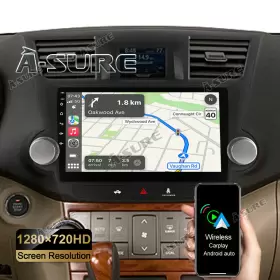 K42XI-HLD8-9 ASURE Wireless Carplay Car Stereo Navi Toyota