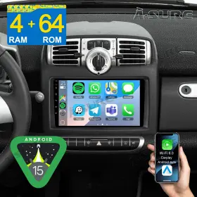 N44X5-BSTF7-9 ASURE Benz Carplay Smart Fortwo Android Radio