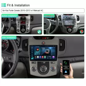 Z84X3-KFT-M-9 ASURE Car Radio Stereo Carplay Android Auto Kia #3