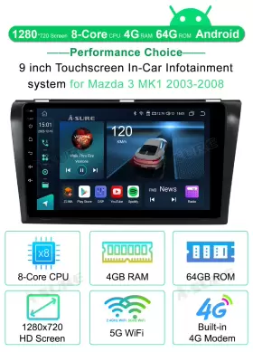 Z84X3-M31-9 ASURE Android Carplay Auto Car Stereo Radio Mazda #2